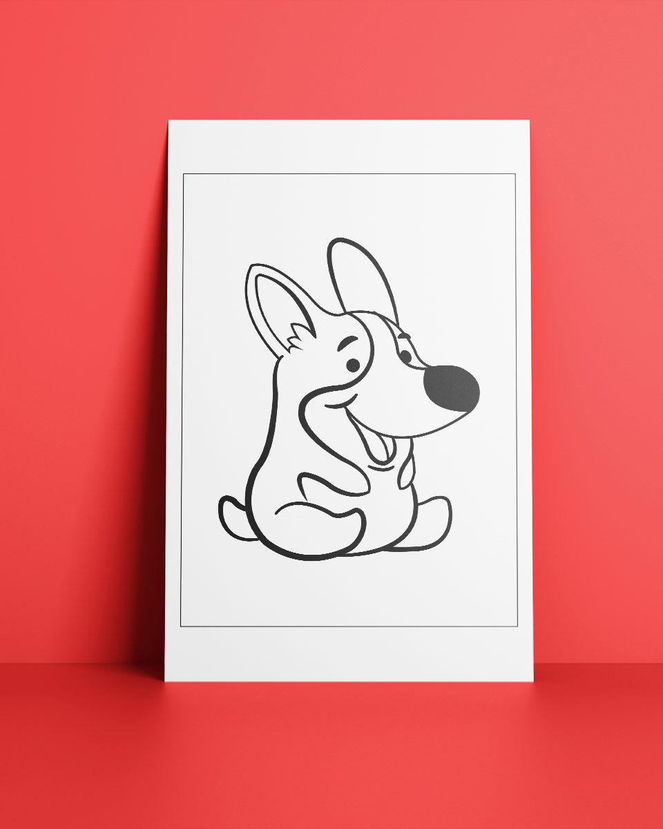 Cute Dogs – Free 3 Colouring Pages