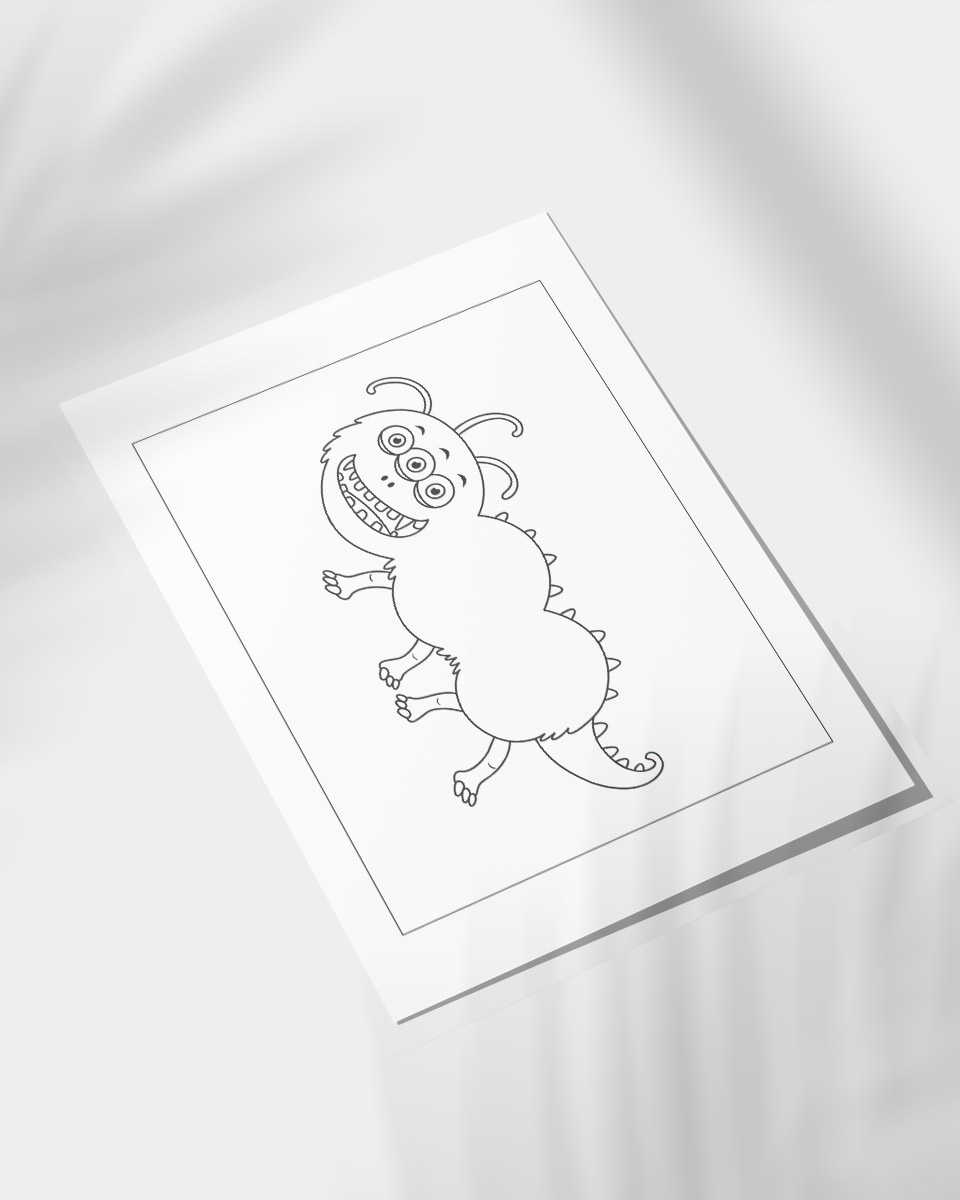 Free 3 Monster Colouring Pages For&nbsp;Kids