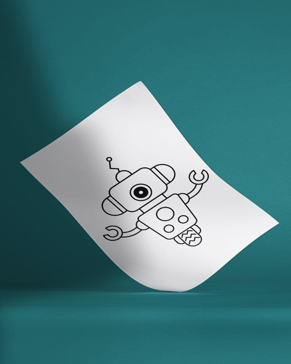 Free 3 Robot Colouring Pages For&nbsp;Kids