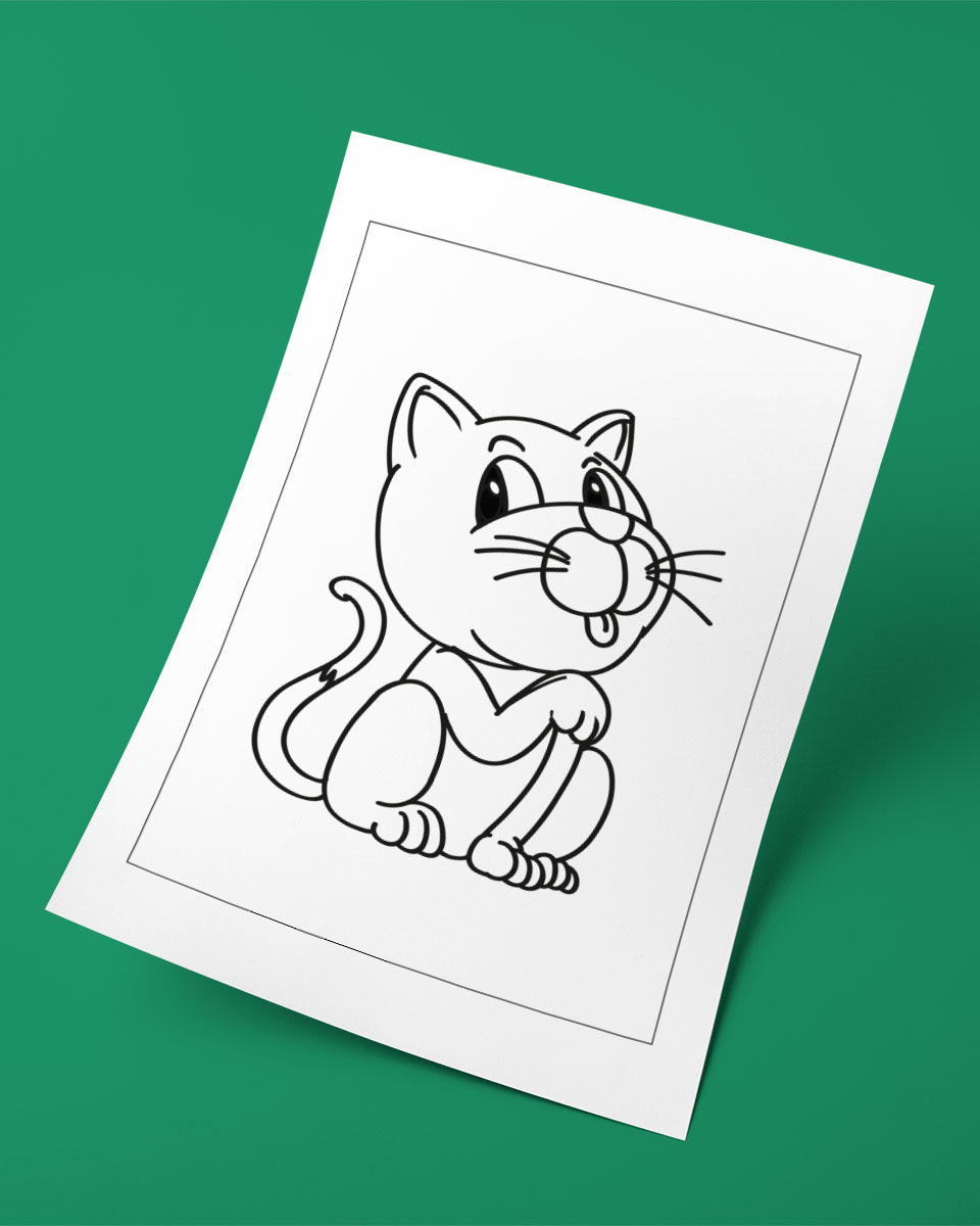 Cute Cats – Free 3 Colouring Pages