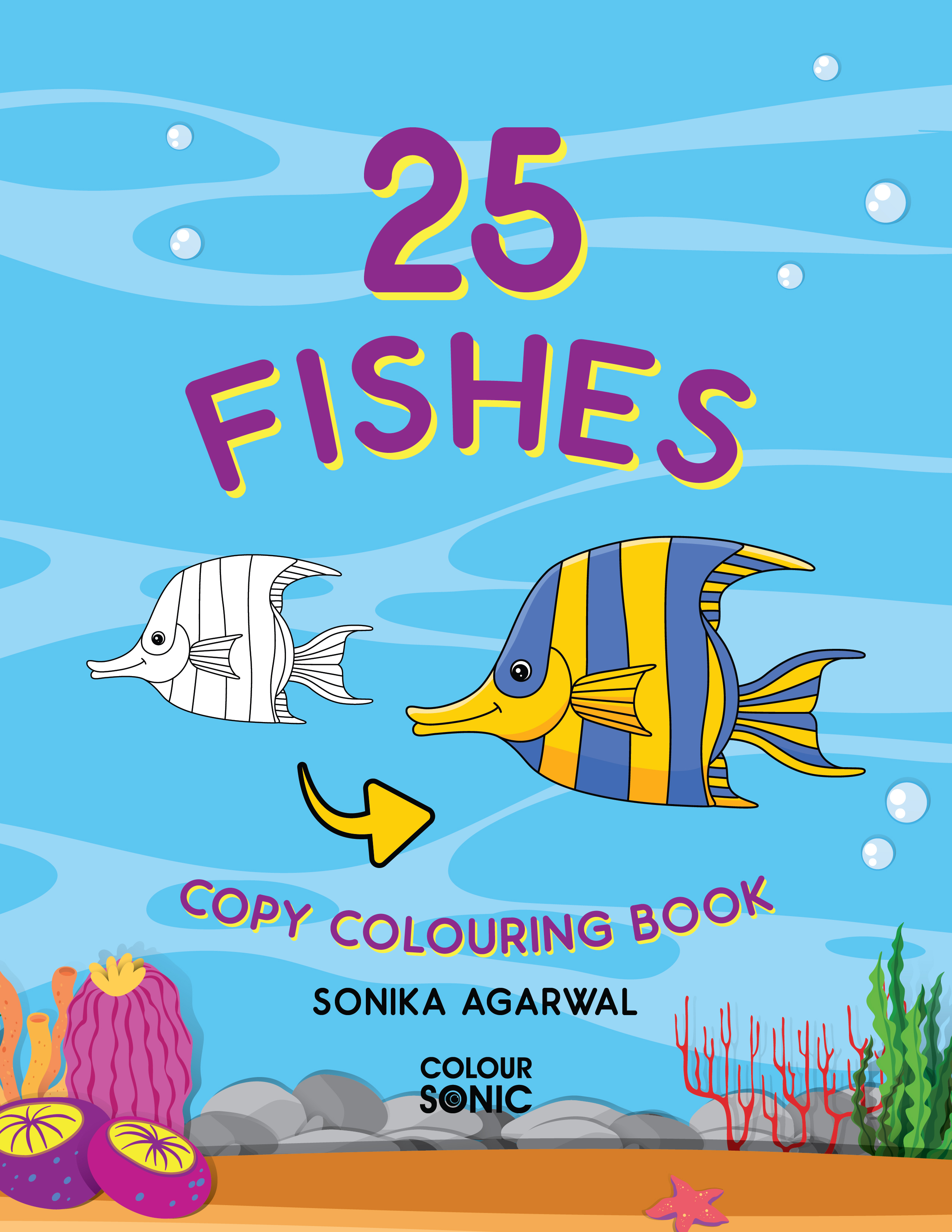 25 Fishes Copy Colouring Book – Colour Sonic