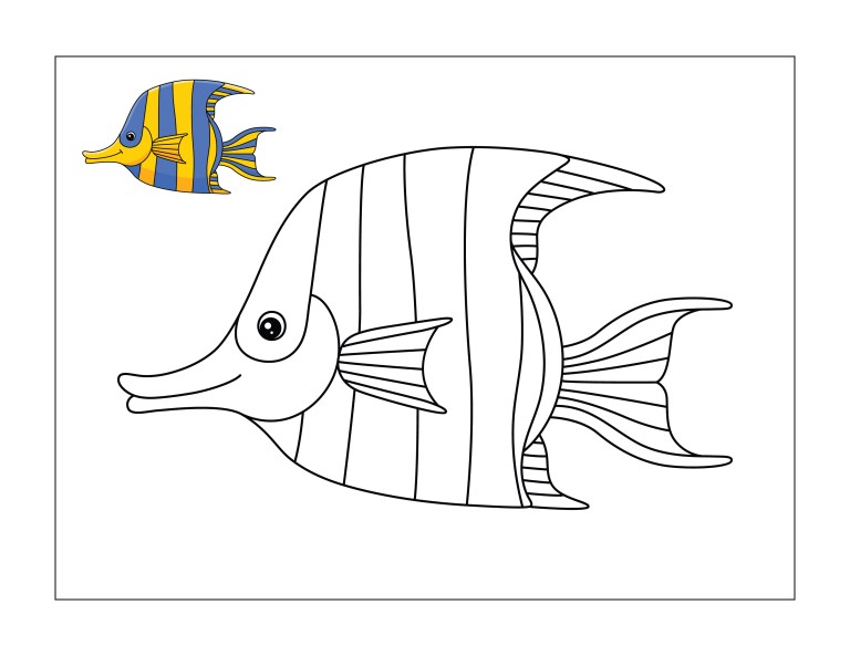 Free 3 Fish Copy Colouring Pages For Kids – Colour Sonic