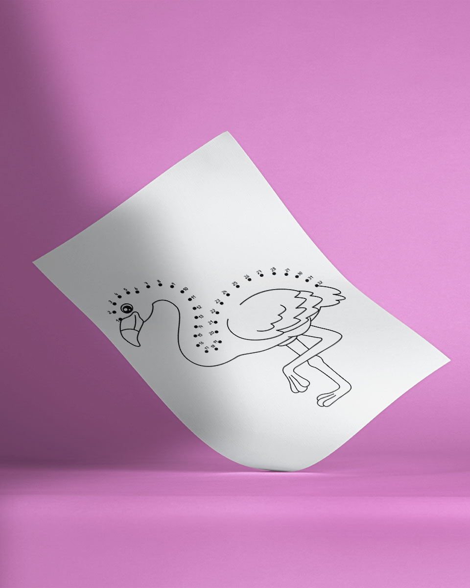 Free Flamingo Dot-to-Dot Colouring Page For&nbsp;Kids