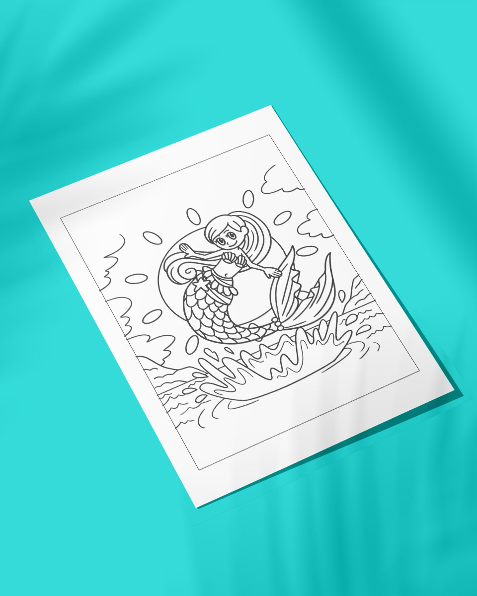 Free Mermaid Colouring Pages For Kids