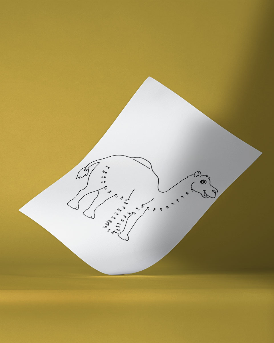 Free Camel Dot-to-Dot Colouring Page For&nbsp;Kids